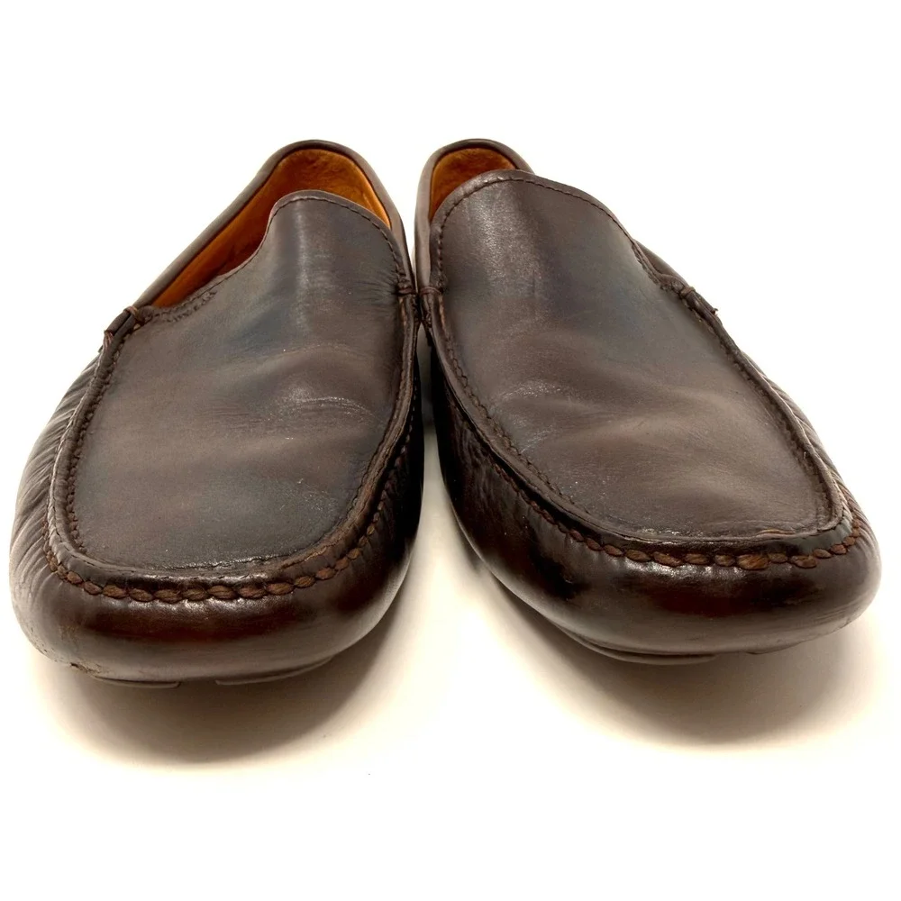 Prada Mens‎ 2D 1101 Dark Brown Leather Driving Moccasins  Mocs Loafers Shoes 8